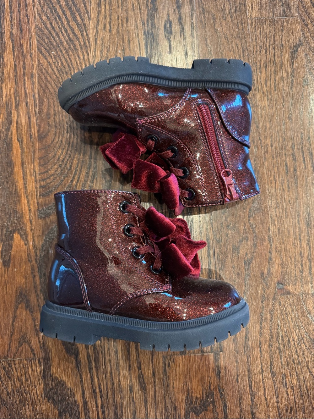 Cat & Jack Toddler Shimmer Combat Boots
